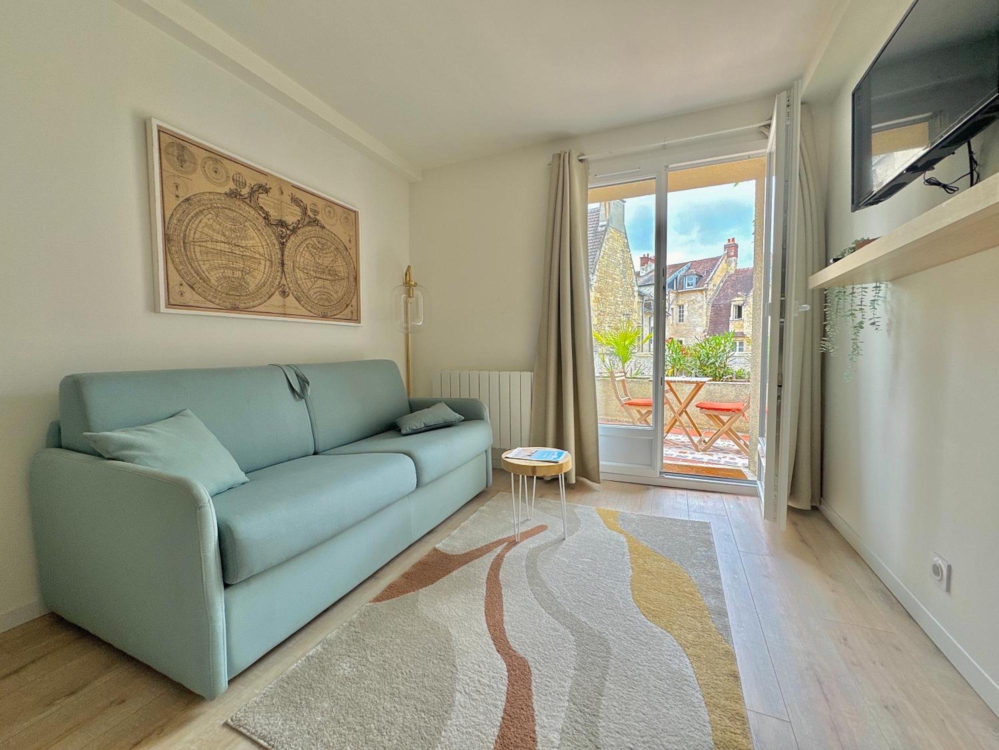 Apartamento Studio Avec Terrasse - Centre Historique Caen Exterior foto